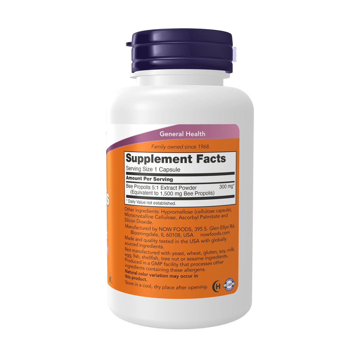 NOW Supplements, Propolis 1,500 mg, 100 Veg Capsules