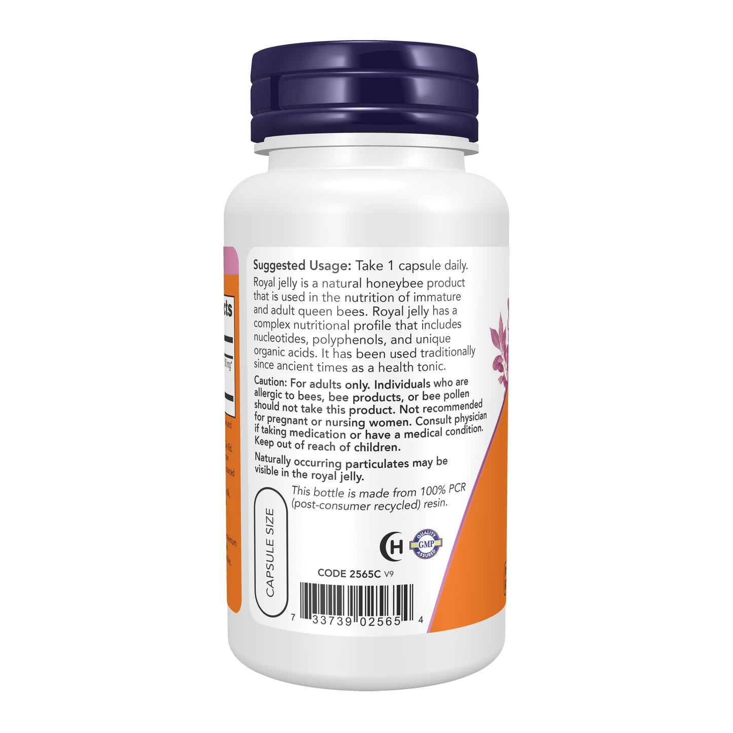 NOW Supplements, Royal Jelly 1500 mg with 10-HDA (Hydroxy-D-Decenoic Acid), 60 Veg Capsules