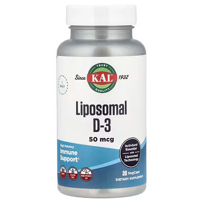 KAL, Liposomal D-3, 50 mcg, 30 VegCaps