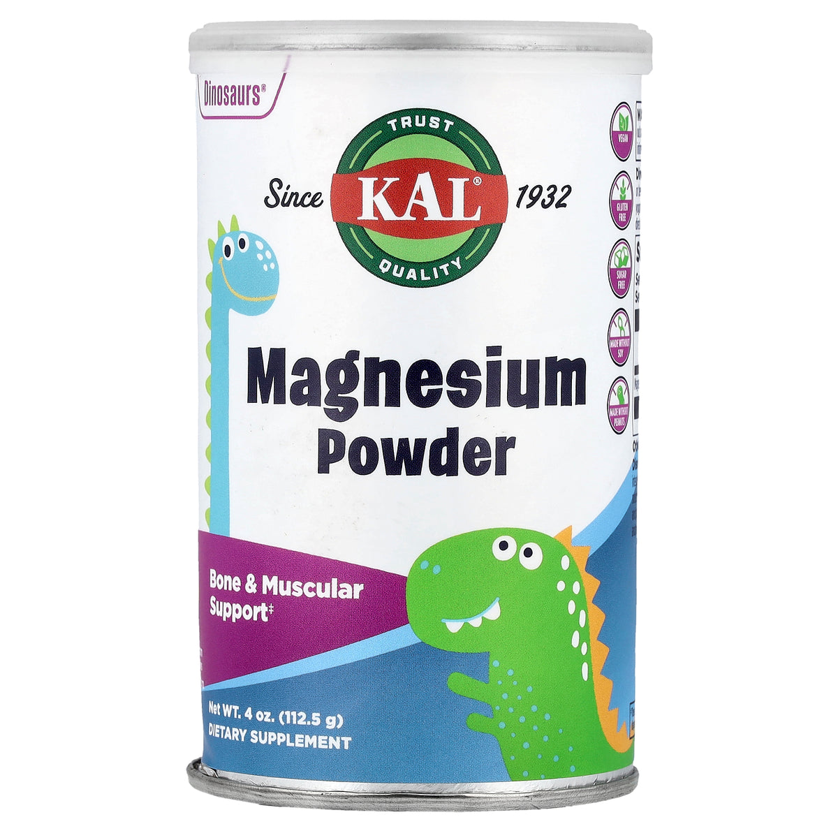 KAL, Dinosaurs®, Magnesium Powder, Unflavored, 4 oz (112.5 g)