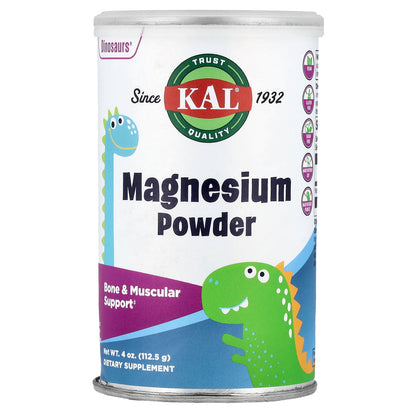 KAL, Dinosaurs®, Magnesium Powder, Unflavored, 4 oz (112.5 g)
