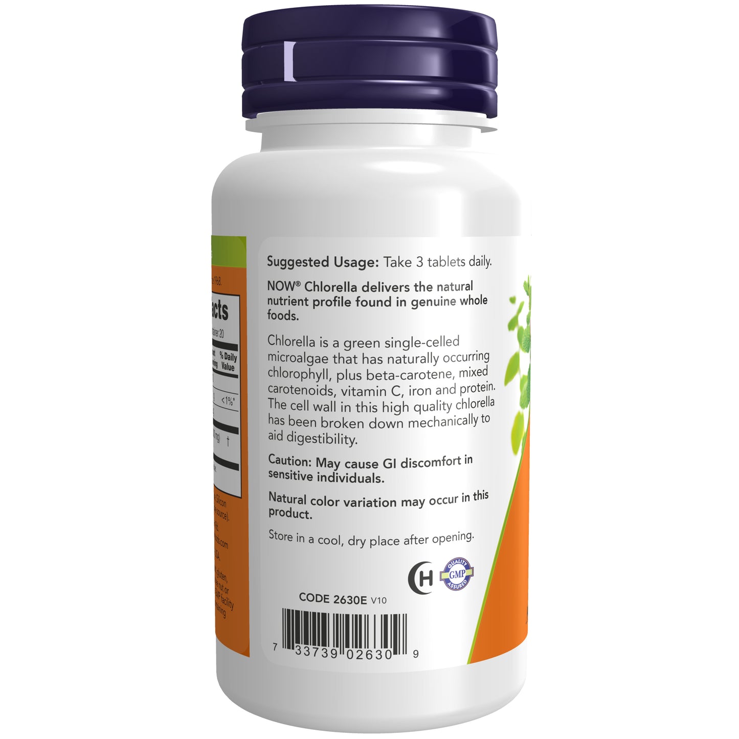 NOW Supplements, Chlorella 1,000 mg, Super Green, 60 Tabs