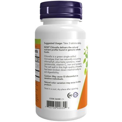 NOW Supplements, Chlorella 1,000 mg, Super Green, 60 Tabs