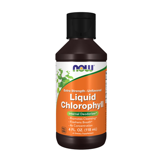 NOW Supplements, Extra Strength Liquid Chlorophyll, Unflavored, Internal Deodorizer*, 4 fl. Oz