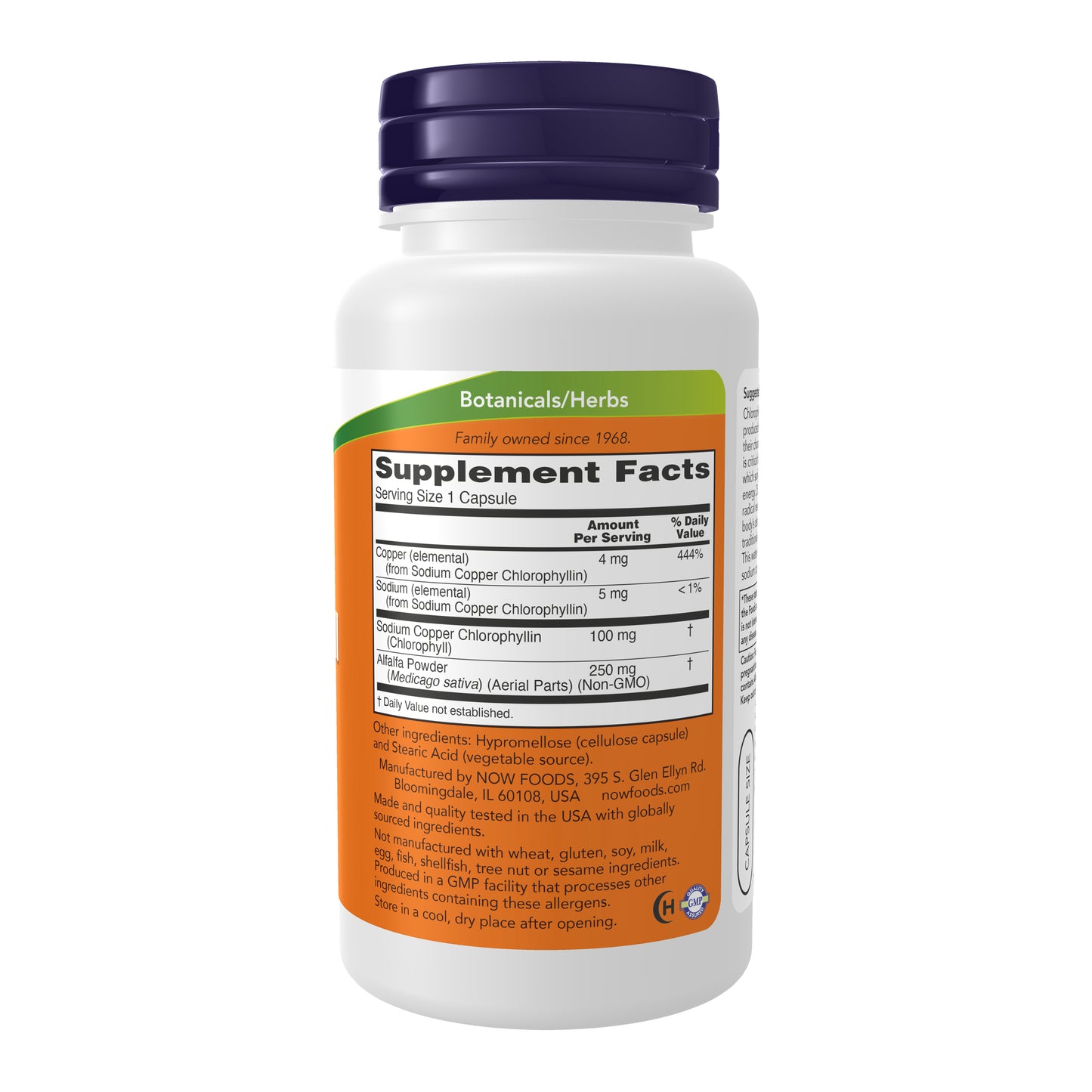 NOW Supplements, Chlorophyll 100 mg with Alfalfa Powder, Super Green, 90 Veg Capsules