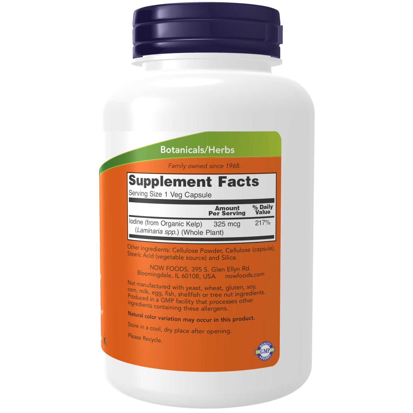 NOW Supplements, Kelp 325 mcg of Iodine, 250 Veg Caps