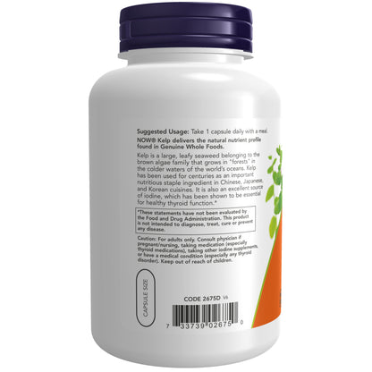 NOW Supplements, Kelp 325 mcg of Iodine, 250 Veg Caps