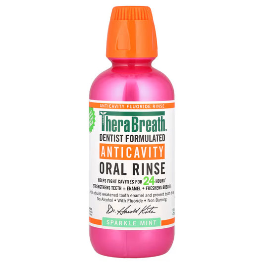 TheraBreath, Anticavity Oral Rinse, Sparkle Mint, 16 fl oz (473 ml)