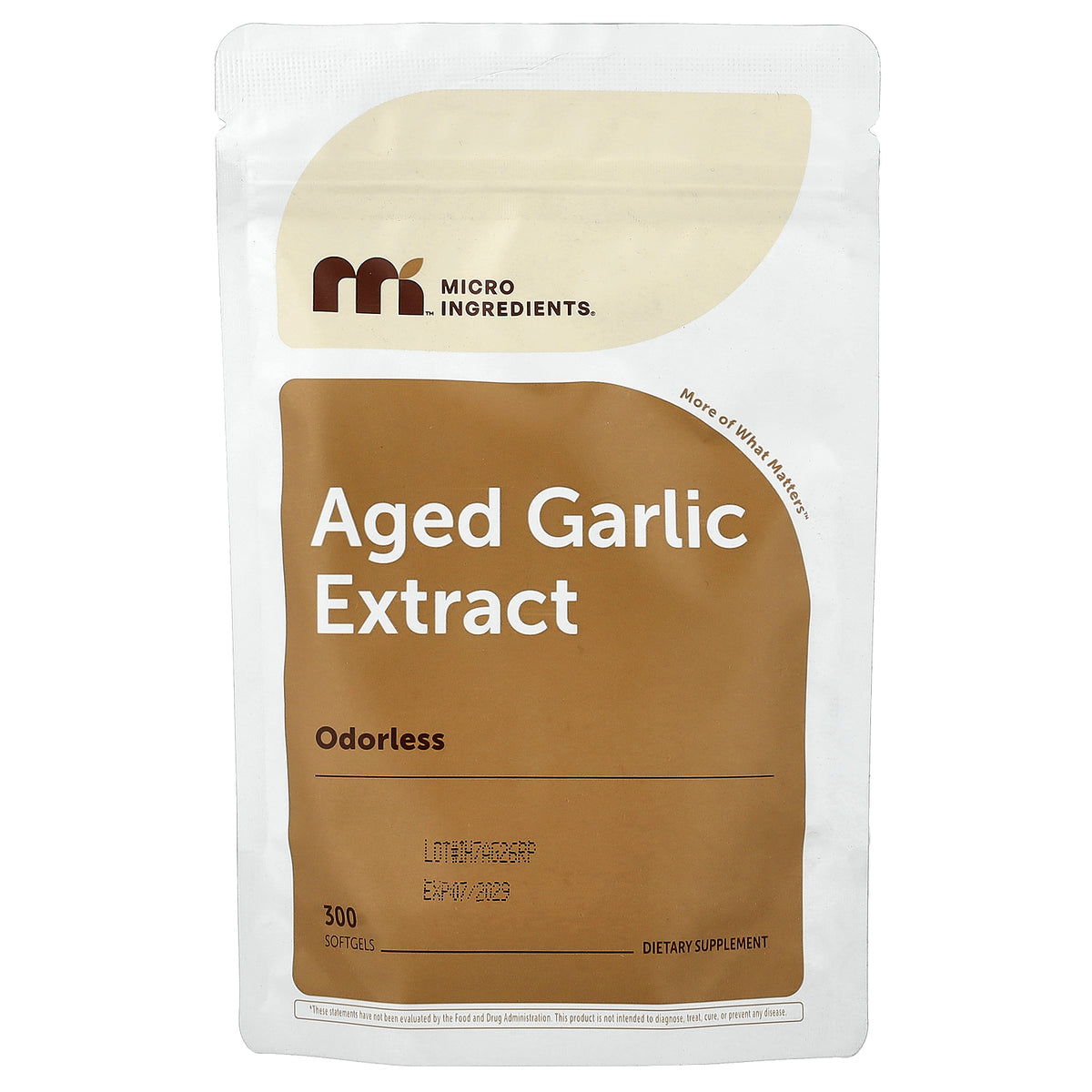 Micro Ingredients, Odorless Aged Garlic Extract, 300 Softgels (250 mg per Softgel)