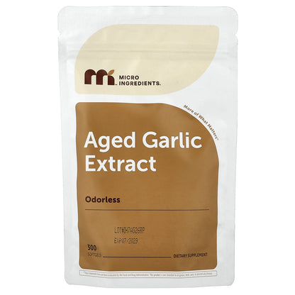 Micro Ingredients, Odorless Aged Garlic Extract, 300 Softgels (250 mg per Softgel)