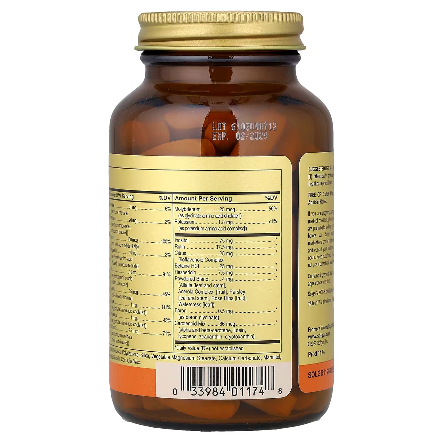Solgar, Formula V™ VM-75®, Multiple Vitamins with Chelated Minerals, Iron-Free, 90 Tablets