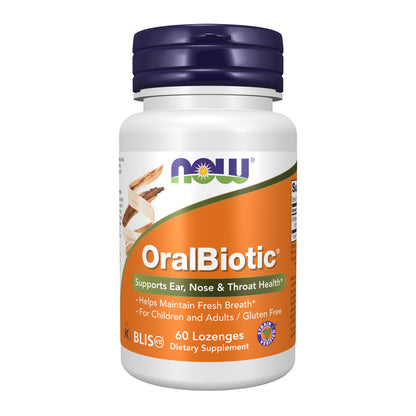 NOW Supplements, OralBiotic™, Adults, Kids, Strain Verified, 60 Lozenges
