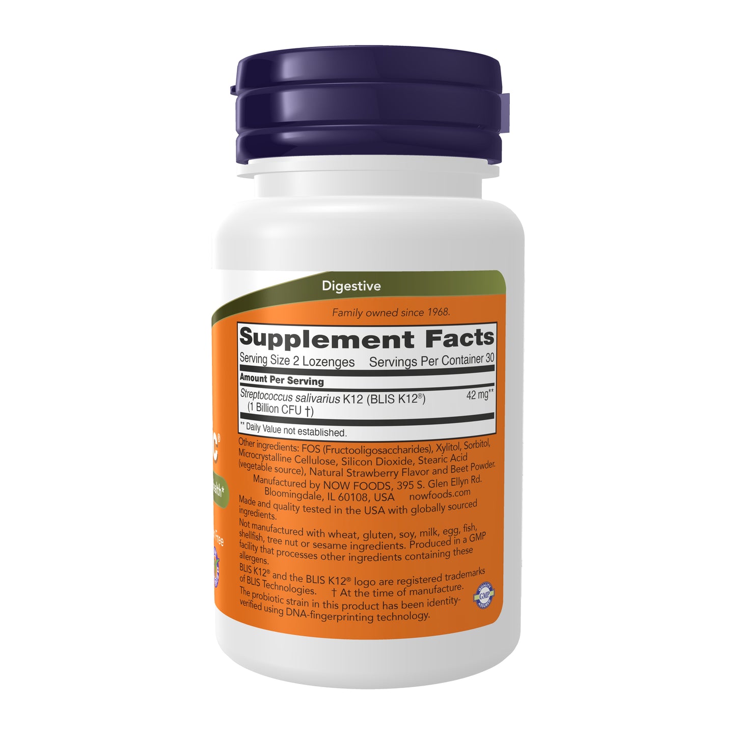 NOW Supplements, OralBiotic™, Adults, Kids, Strain Verified, 60 Lozenges