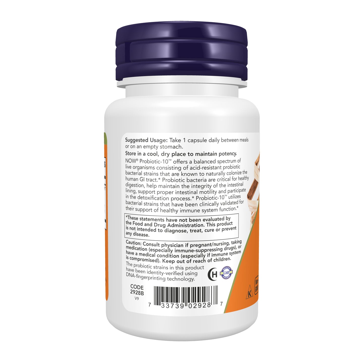 NOW Supplements, Probiotic-10™, 50 Billion, with 10 Strains, 50 Veg Caps