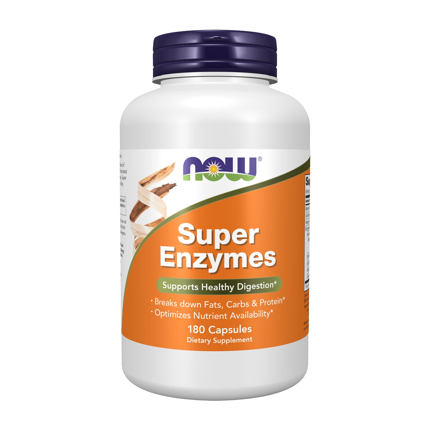 NOW Supplements, Super Enzymes, Formulated with Bromelain, Ox Bile, Pancreatin and Papain, Super Enzymes,180 Capsules