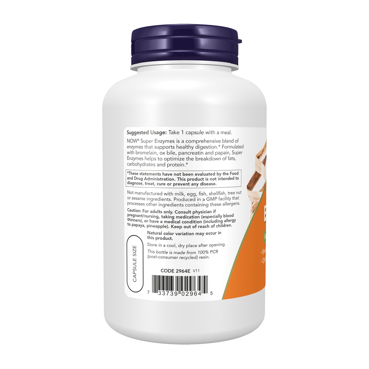 NOW Supplements, Super Enzymes, Formulated with Bromelain, Ox Bile, Pancreatin and Papain, Super Enzymes,180 Capsules