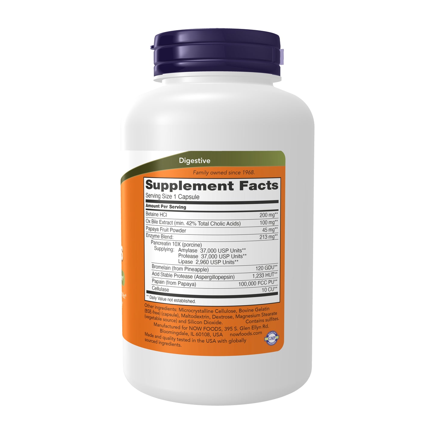 NOW Supplements, Super Enzymes, Formulated with Bromelain, Ox Bile, Pancreatin and Papain, Super Enzymes,180 Capsules