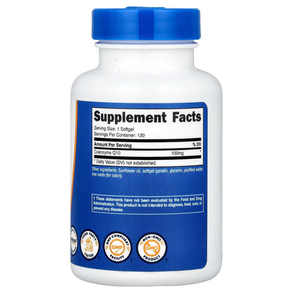 Nutricost, CoQ10, 100 mg, 120 Softgels