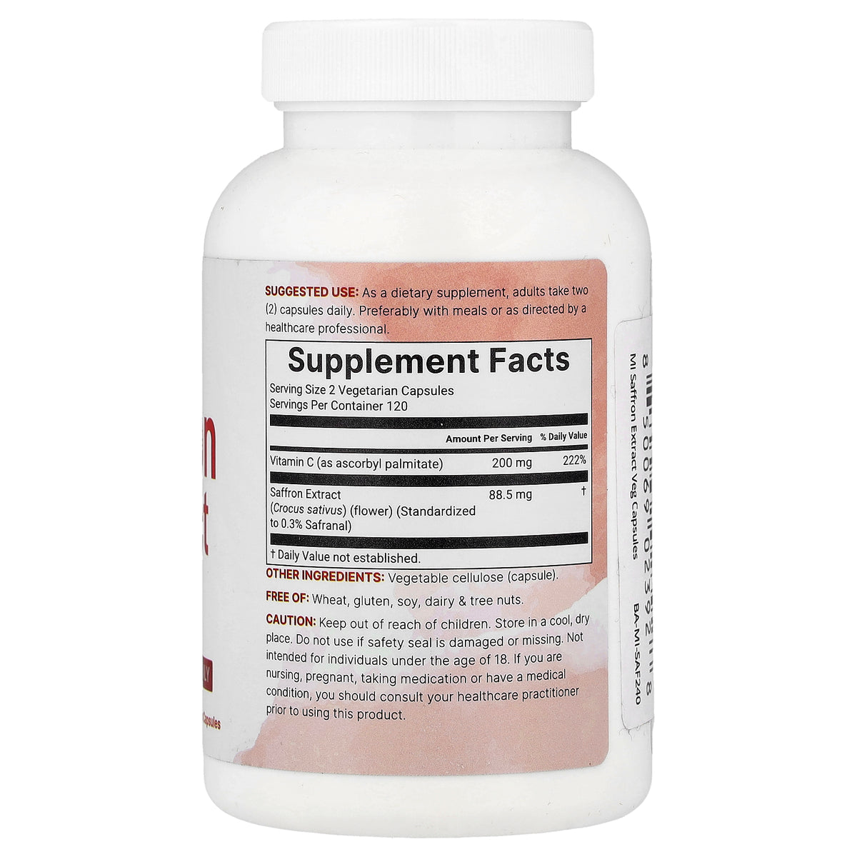 Micro Ingredients, Pure Saffron Extract, 240 Vegetarian Capsules