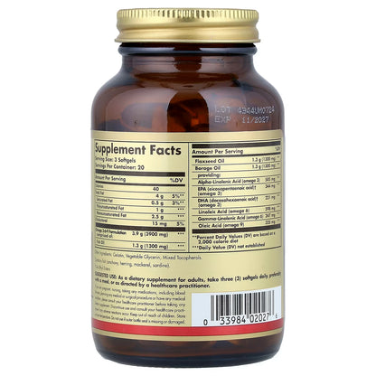 Solgar, Omega 3-6-9, 60 Softgels