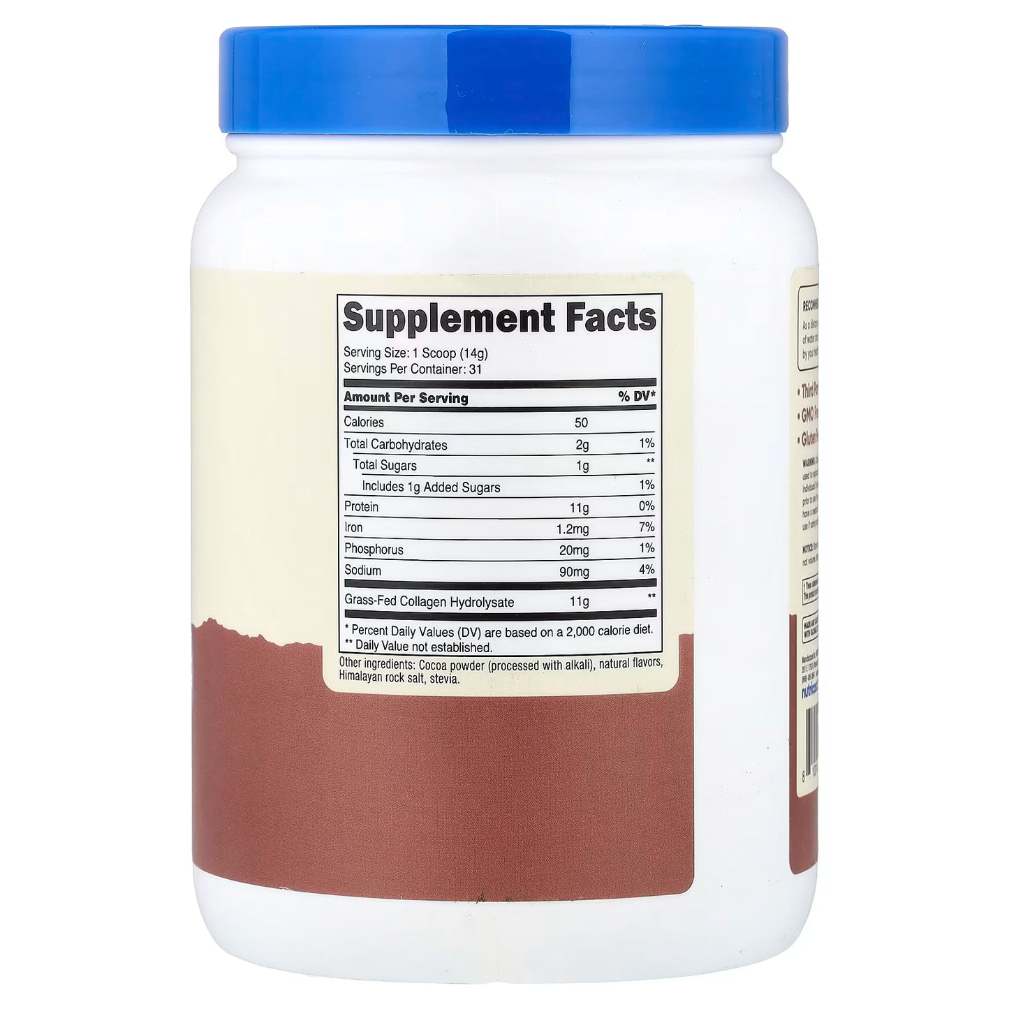 Nutricost, Collagen Peptides, Chocolate, 1 lb (454 g)