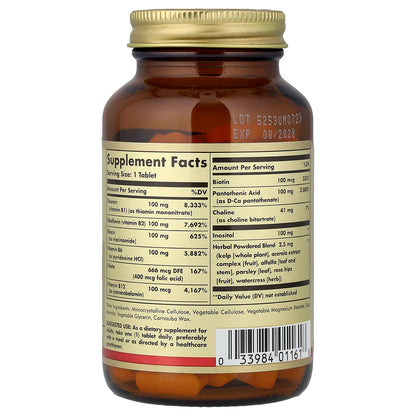 Solgar, B-Complex "100", 100 Tablets