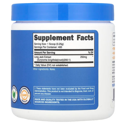 Nutricost, Long Jack, Unflavored, 3.6 oz (100 g)