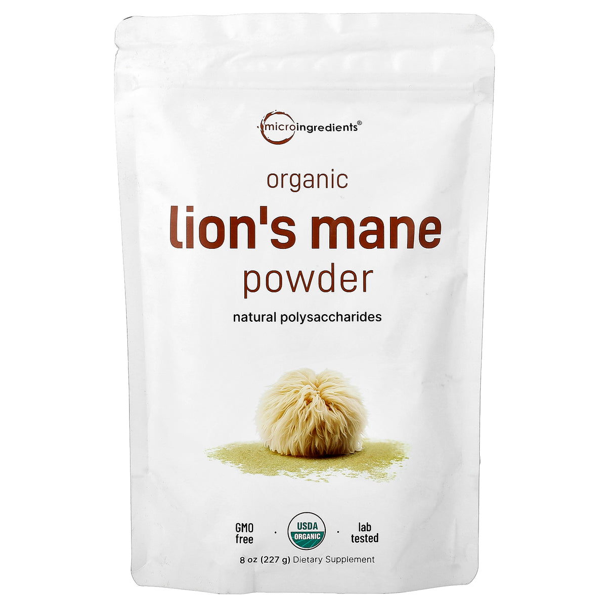 Micro Ingredients, Organic Lion's Mane Powder, 8 oz (227 g)