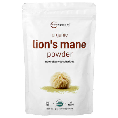 Micro Ingredients, Organic Lion's Mane Powder, 8 oz (227 g)