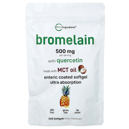 Micro Ingredients, Bromelain with Quercetin, 240 Softgels