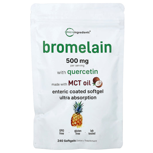 Micro Ingredients, Bromelain with Quercetin, 240 Softgels