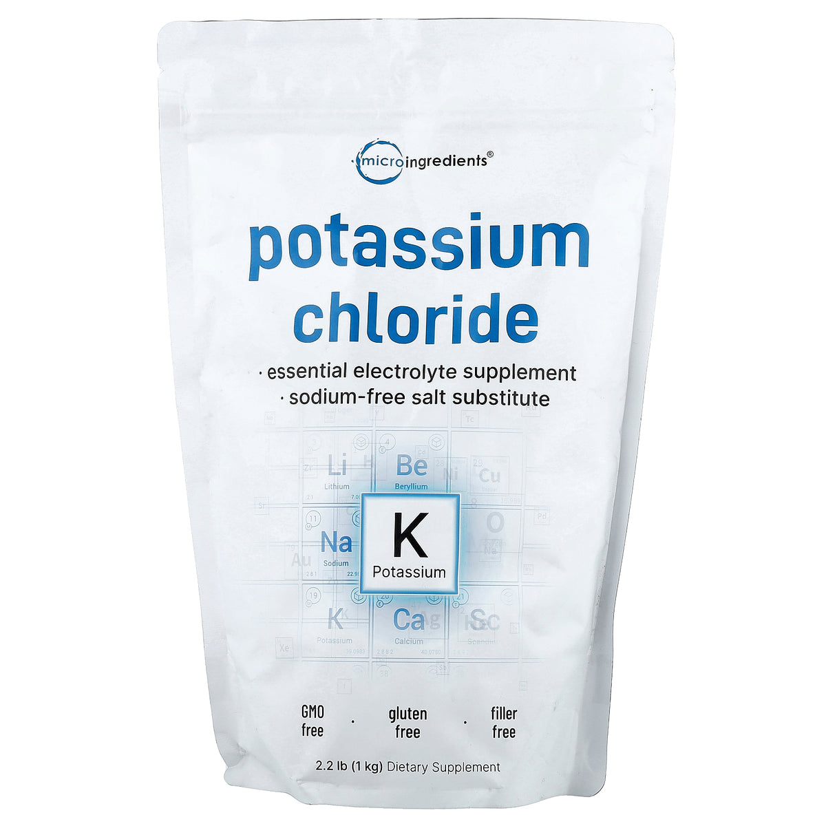 Micro Ingredients, Potassium Chloride, 2.2 lb (1 kg)