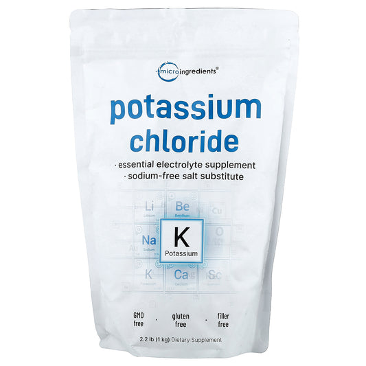 Micro Ingredients, Potassium Chloride, 2.2 lb (1 kg)