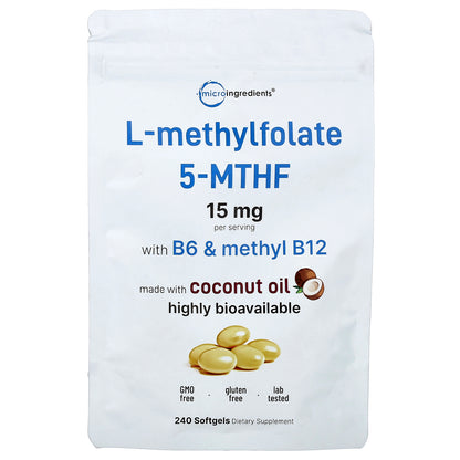 Micro Ingredients, L-Methylfolate, 240 Softgels