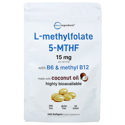 Micro Ingredients, L-Methylfolate, 240 Softgels