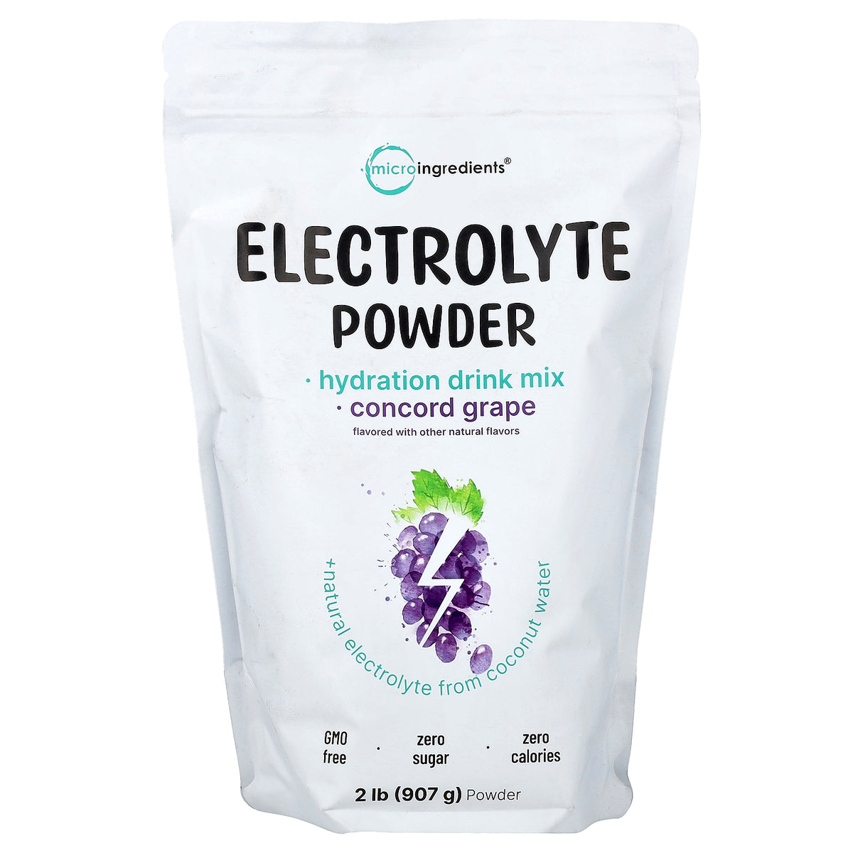 Micro Ingredients, Electrolyte Powder, Concord Grape, 2 lb (907 g)