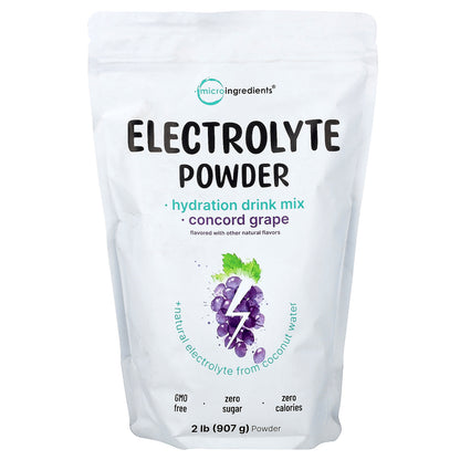 Micro Ingredients, Electrolyte Powder, Concord Grape, 2 lb (907 g)