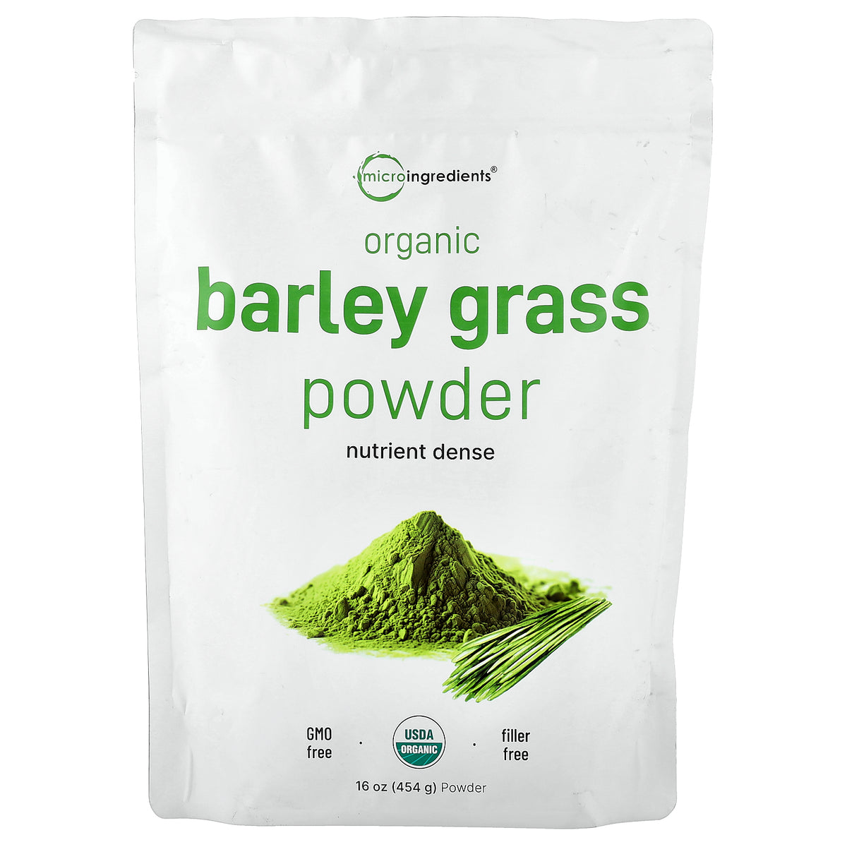 Micro Ingredients, Organic Barley Grass Powder, 16 oz (454 g)