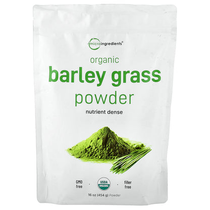 Micro Ingredients, Organic Barley Grass Powder, 16 oz (454 g)