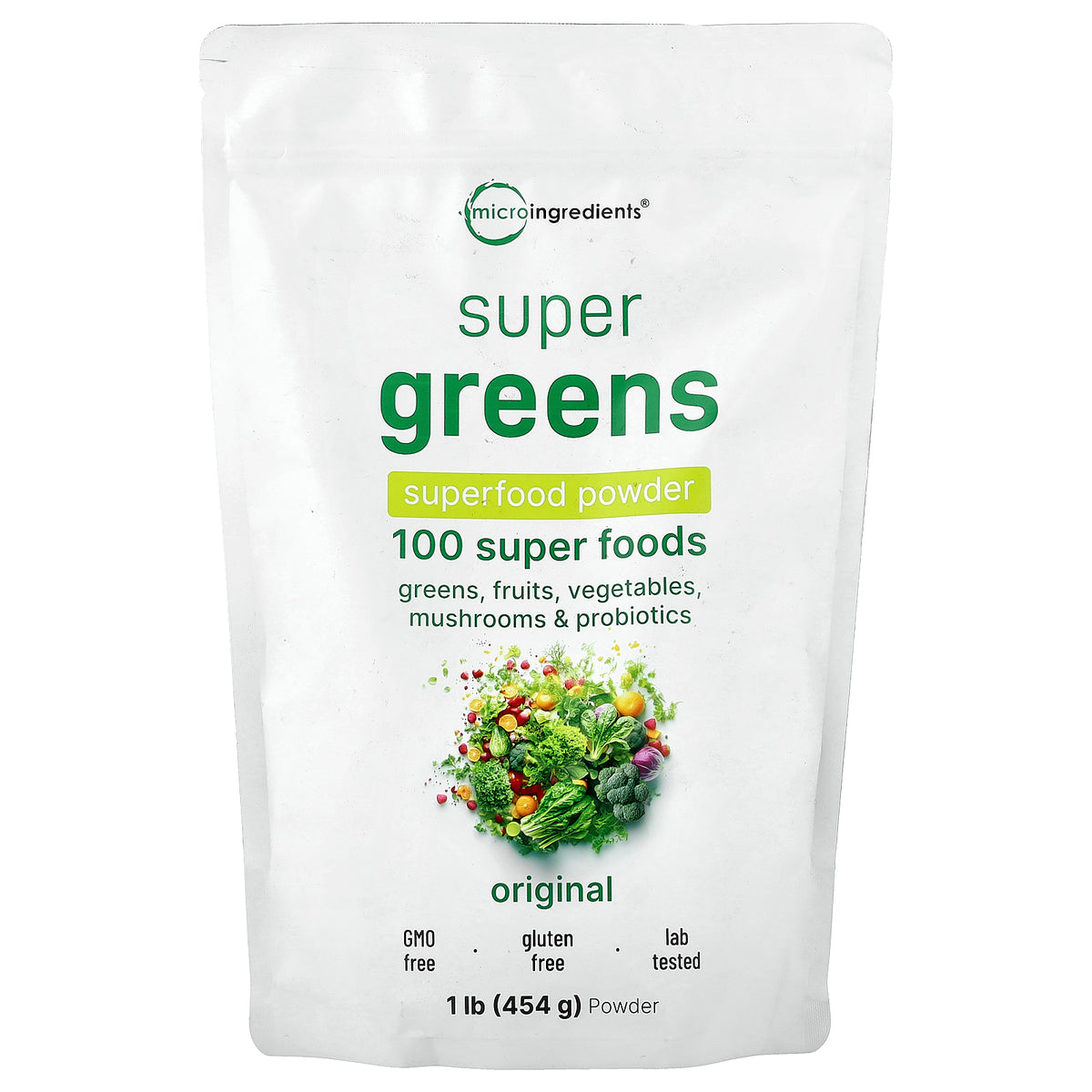 Micro Ingredients, Super Greens, Superfood Powder, Original, 1 lb (454 g)