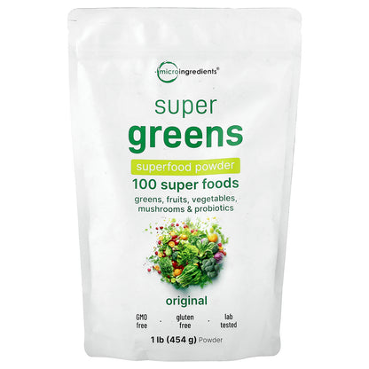 Micro Ingredients, Super Greens, Superfood Powder, Original, 1 lb (454 g)