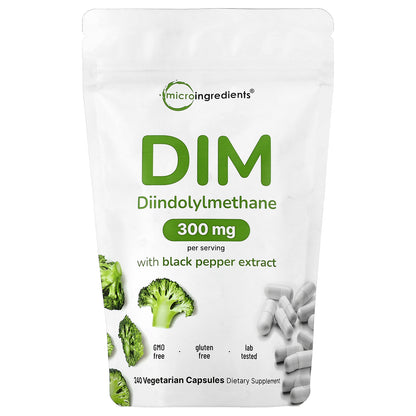 Micro Ingredients, DIM with Black Pepper Extract, 240 Vegetarian Capsules