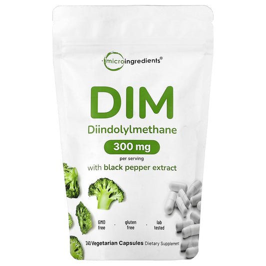 Micro Ingredients, DIM with Black Pepper Extract, 240 Vegetarian Capsules
