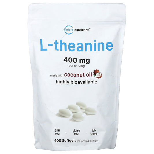 Micro Ingredients, L-Theanine, 400 Softgels (200 mg per Softgel)