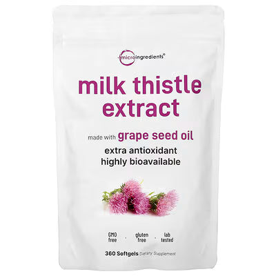 Micro Ingredients, Milk Thistle Extract, 360 Softgels (100 mg per Softgel)