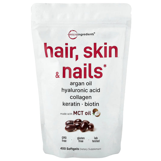 Micro Ingredients, Hair, Skin, Nails, 400 Softgels