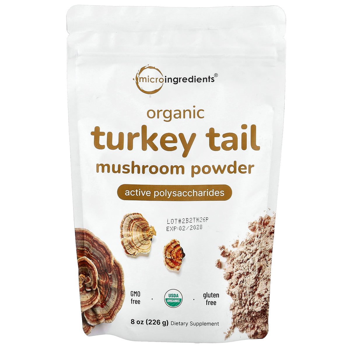 Micro Ingredients, Organic Turkey Tail Mushroom Powder, 8 oz (226 g)