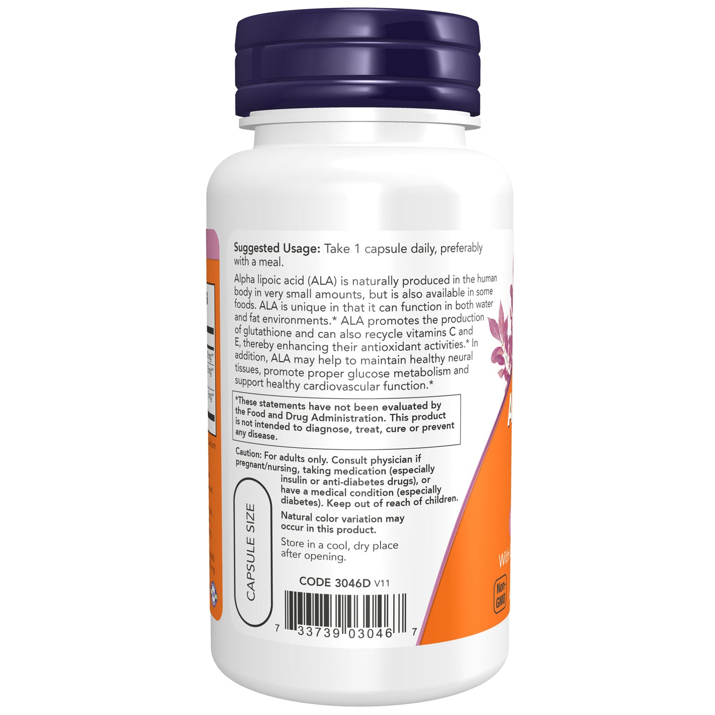 NOW Supplements, Alpha Lipoic Acid 600 mg, Extra Strength, 60 Veg Caps