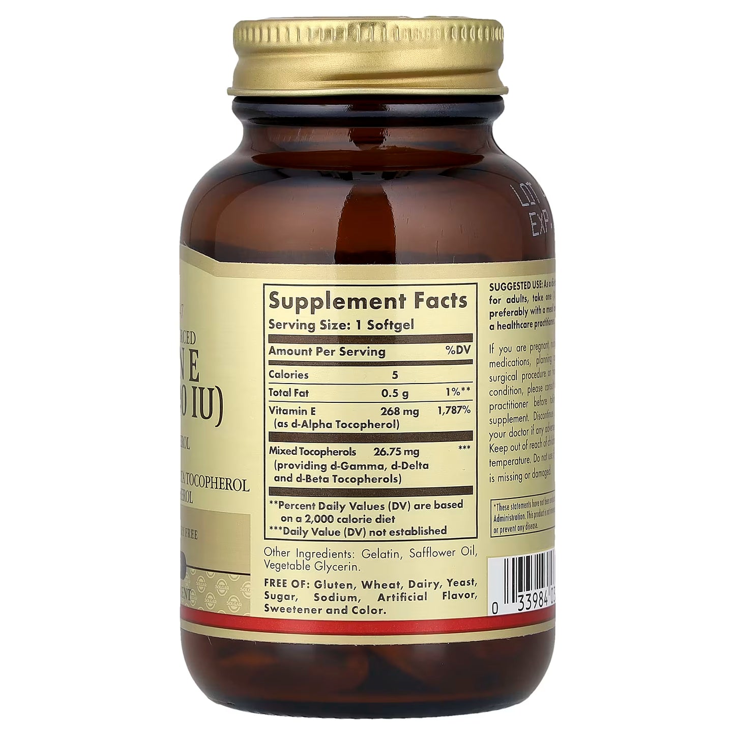 Solgar, Vitamin E, Naturally Sourced, 268 mg (400 IU), 50 Softgels