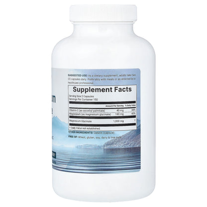 Micro Ingredients, Pure Magnesium Glycinate with Vitamin C, 300 Capsules